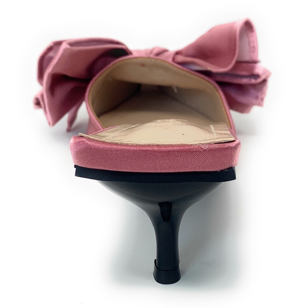 PINK kitten heel mules with the prettiest BOWS - Picture 4 of 5